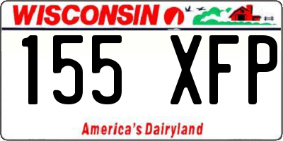 WI license plate 155XFP