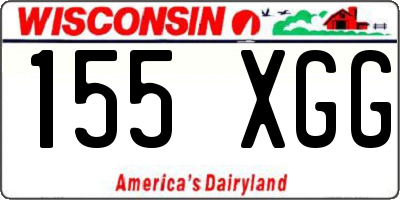 WI license plate 155XGG