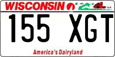 WI license plate 155XGT