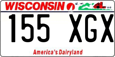 WI license plate 155XGX