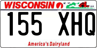 WI license plate 155XHQ