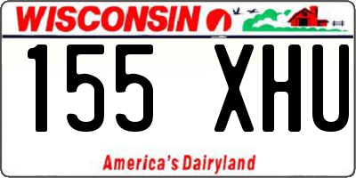 WI license plate 155XHU