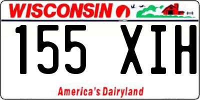 WI license plate 155XIH