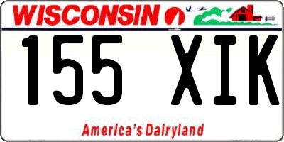 WI license plate 155XIK