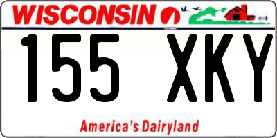 WI license plate 155XKY