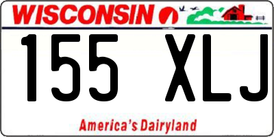 WI license plate 155XLJ