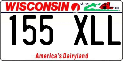 WI license plate 155XLL