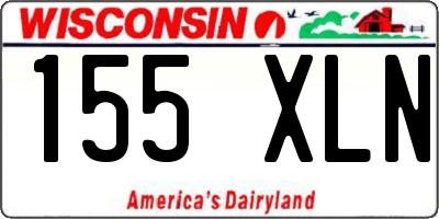 WI license plate 155XLN