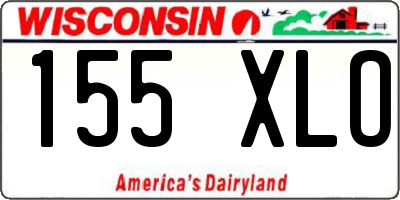 WI license plate 155XLO