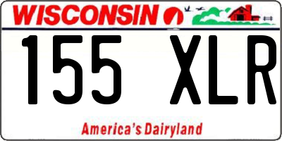 WI license plate 155XLR