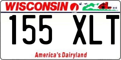 WI license plate 155XLT