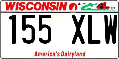 WI license plate 155XLW