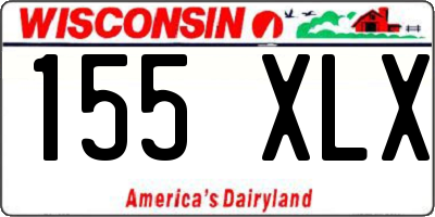 WI license plate 155XLX