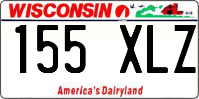 WI license plate 155XLZ