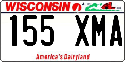 WI license plate 155XMA