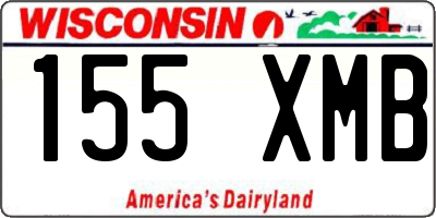 WI license plate 155XMB