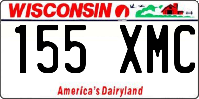 WI license plate 155XMC