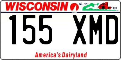 WI license plate 155XMD