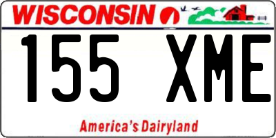 WI license plate 155XME
