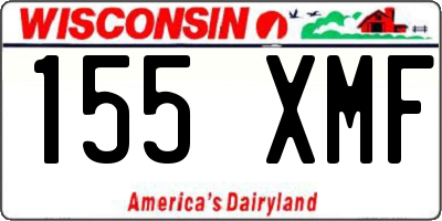 WI license plate 155XMF