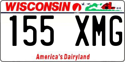WI license plate 155XMG
