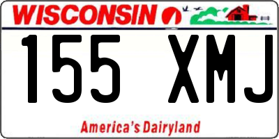 WI license plate 155XMJ