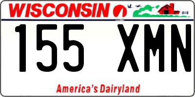 WI license plate 155XMN