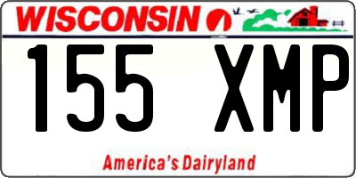 WI license plate 155XMP