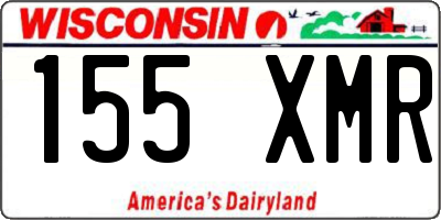 WI license plate 155XMR