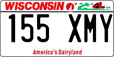 WI license plate 155XMY