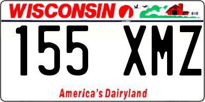 WI license plate 155XMZ