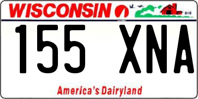 WI license plate 155XNA