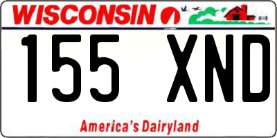 WI license plate 155XND