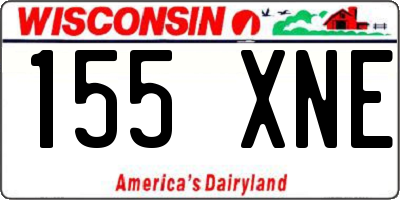 WI license plate 155XNE