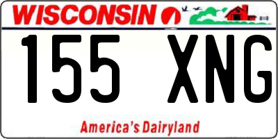WI license plate 155XNG