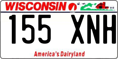 WI license plate 155XNH