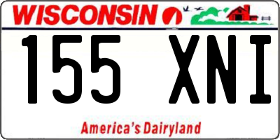 WI license plate 155XNI