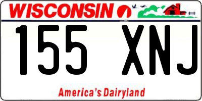 WI license plate 155XNJ