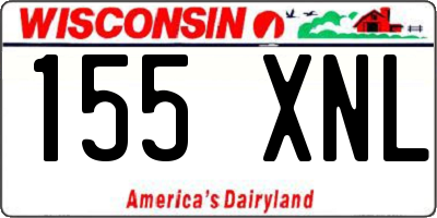 WI license plate 155XNL