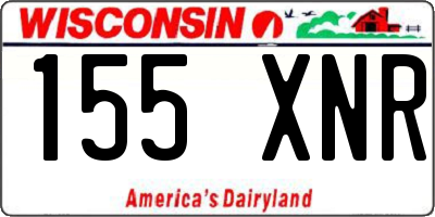 WI license plate 155XNR