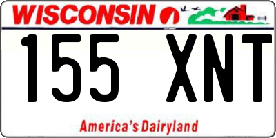 WI license plate 155XNT