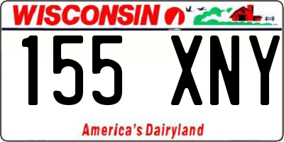 WI license plate 155XNY