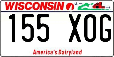 WI license plate 155XOG
