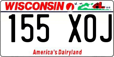 WI license plate 155XOJ