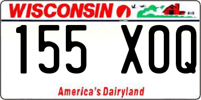 WI license plate 155XOQ
