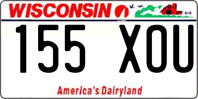 WI license plate 155XOU