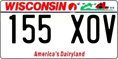 WI license plate 155XOV