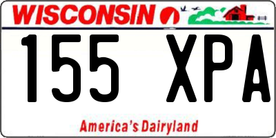 WI license plate 155XPA