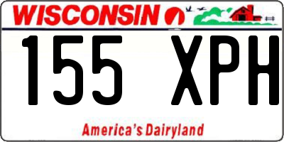 WI license plate 155XPH