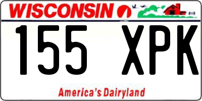 WI license plate 155XPK